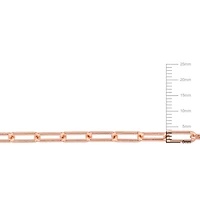 Miabella 18K Rose Gold Plated Sterling Silver Paperclip Necklace