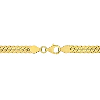 Miabella 18K Yellow Gold Plated Sterling Silver Herringbone Chain Necklace