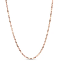 Miabella 18K Rose Gold Plated Sterling Silver Rolo Chain Necklace