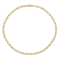 Miabella 18K Yellow Gold Plated Sterling Silver Rolo Necklace