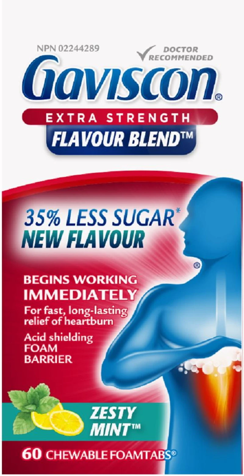 Gaviscon Extra-Fort Flavour Burst A Croquer menthe piquante 60 FOAMTABS À CROQUER