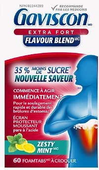 Gaviscon Extra-Fort Flavour Burst A Croquer menthe piquante 60 FOAMTABS À CROQUER