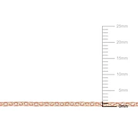 Miabella 18K Rose Gold Plated Sterling Silver Rolo Chain Necklace