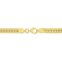 Collier en chaîne à chevrons de Miabella en argent sterling plaqué or jaune 18K