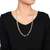 Miabella 18K Yellow Gold Plated Sterling Silver Rolo Necklace