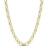 Miabella 18K Yellow Gold Plated Sterling Silver Rolo Necklace