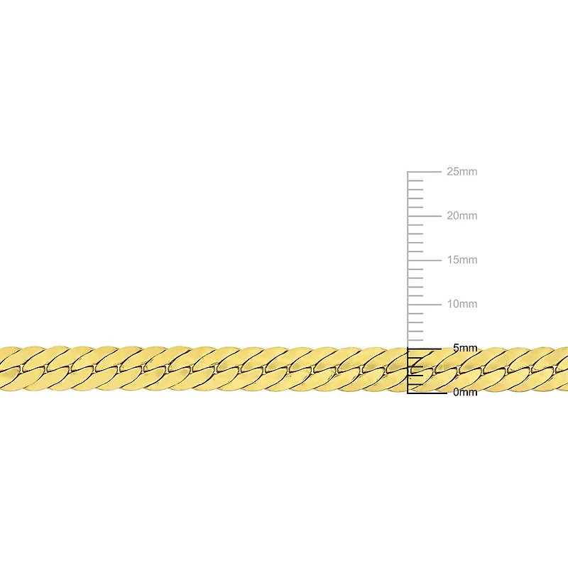 Miabella 18K Yellow Gold Plated Sterling Silver Herringbone Chain Necklace