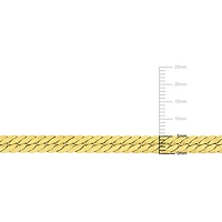 Miabella 18K Yellow Gold Plated Sterling Silver Herringbone Chain Necklace