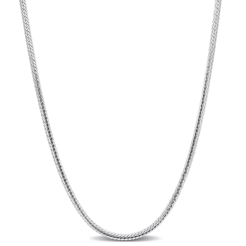 Collier en chaîne à chevrons de Miabella en argent sterling