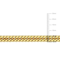 Collier chic en chaîne à maille plate double de Miabella en argent sterling plaqué or jaune 18K