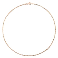 Miabella 18K Rose Gold Plated Sterling Silver Rolo Chain Necklace