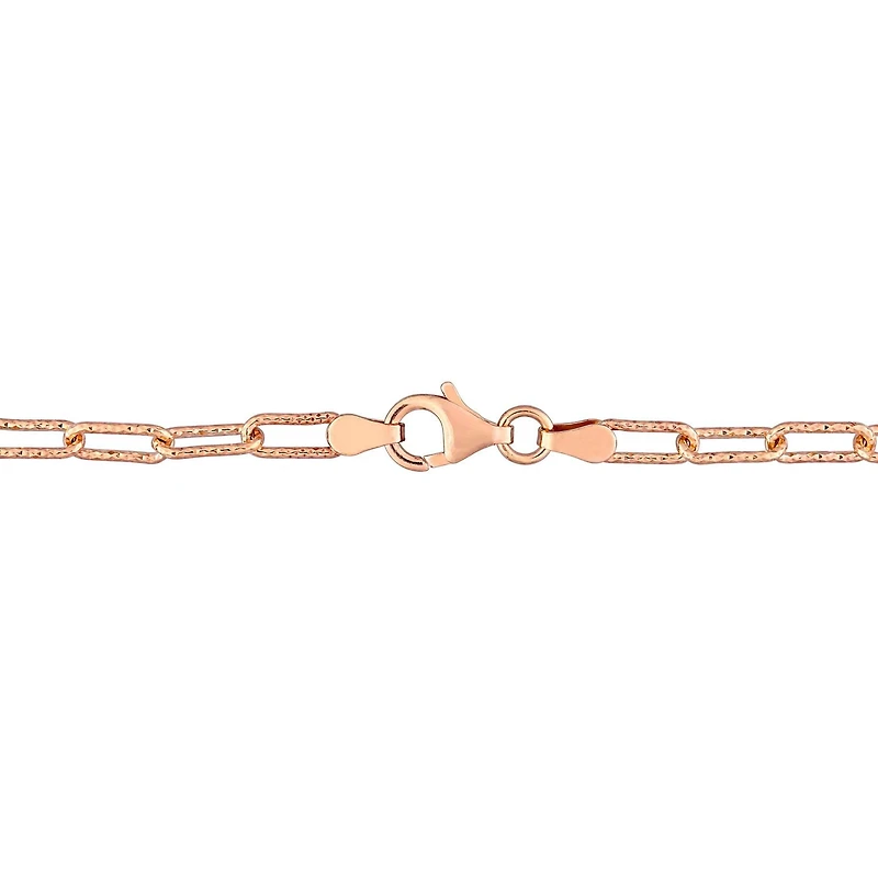 Bracelet en forme de trombone de Miabella en argent sterling plaqué or rose 18K