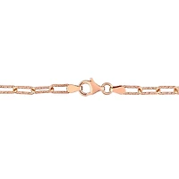 Bracelet en forme de trombone de Miabella en argent sterling plaqué or rose 18K