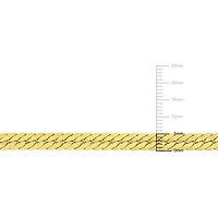 Collier en chaîne à chevrons de Miabella en argent sterling plaqué or jaune 18K