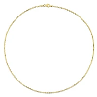 Collier en chaîne rolo de Miabella en argent sterling plaqué or jaune 18K