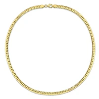Collier en chaîne à chevrons de Miabella en argent sterling plaqué or jaune 18K