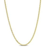 Collier en chaîne rolo de Miabella en argent sterling plaqué or jaune 18K
