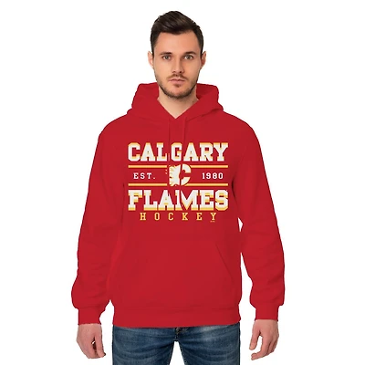 Sweat à capuche à manches longues pour hommes des Flames de Calgary de la LNH *Exclusivité en ligne