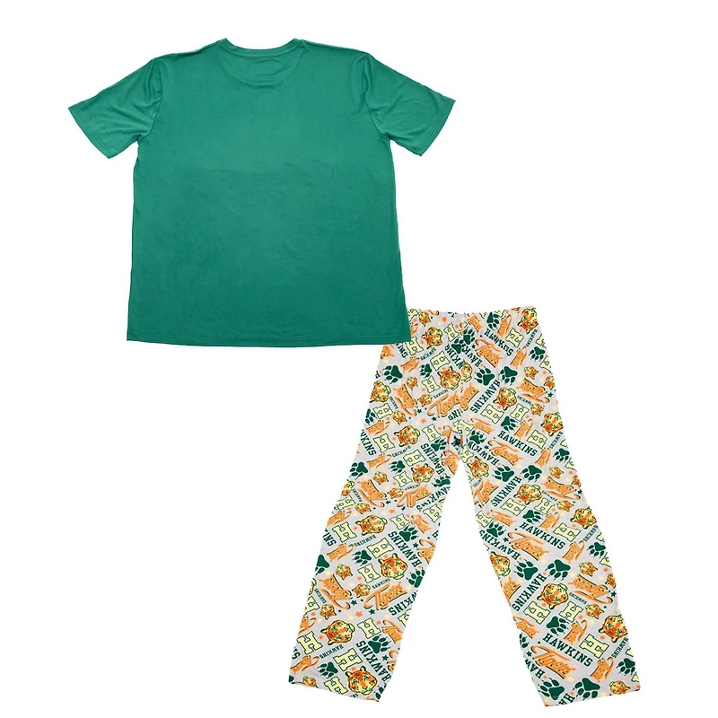 Ensemble de vêtements de nuit 2 pièces Hawkins Tigers Stranger Things pour hommes