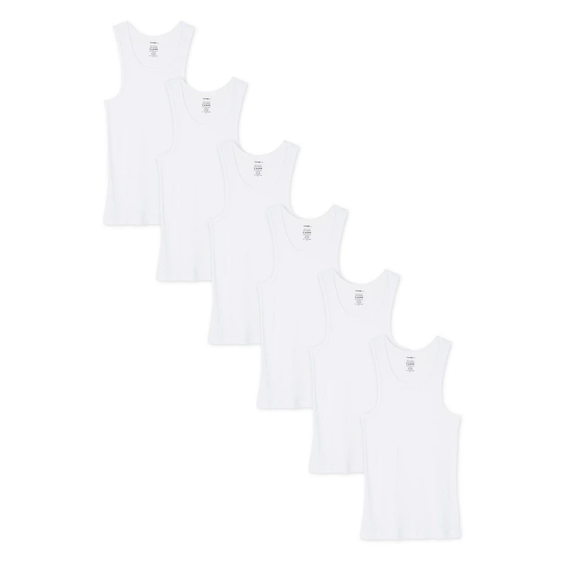 George Men's A-Shirt 6-Pack, Sizes S-XL