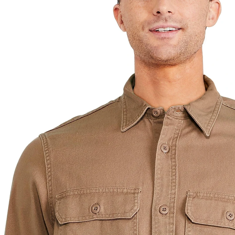 Surchemise en twill George pour hommes Tailles P-2XL
