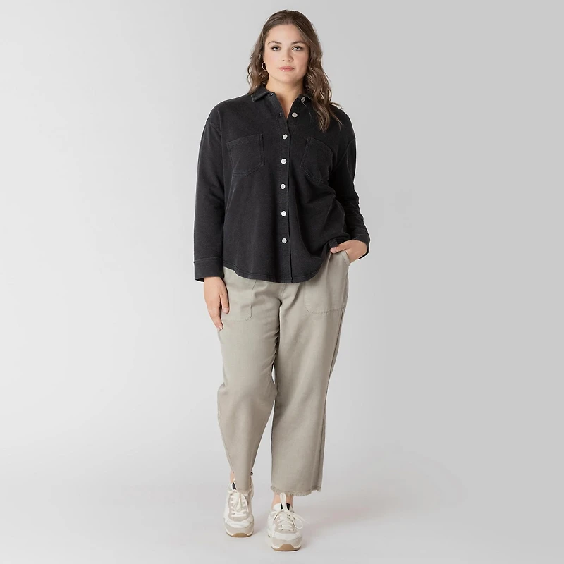 Devoted Women's Plus Long sleeve Button up shirt, shirt