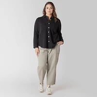 Devoted Women's Plus Long sleeve Button up shirt, shirt