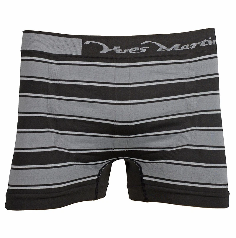 Caleçons boxers Yves Martin sans couture avec rayures latérales pour hommes
