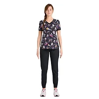 Scrubstar Freaky Funtime Women's V-Neck Print Scrub Top