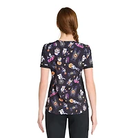 Scrubstar Freaky Funtime Women's V-Neck Print Scrub Top