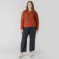 Devoted Women's Plus Loose fit long sleeve knitted sweater