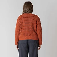 Devoted Women's Plus Loose fit long sleeve knitted sweater