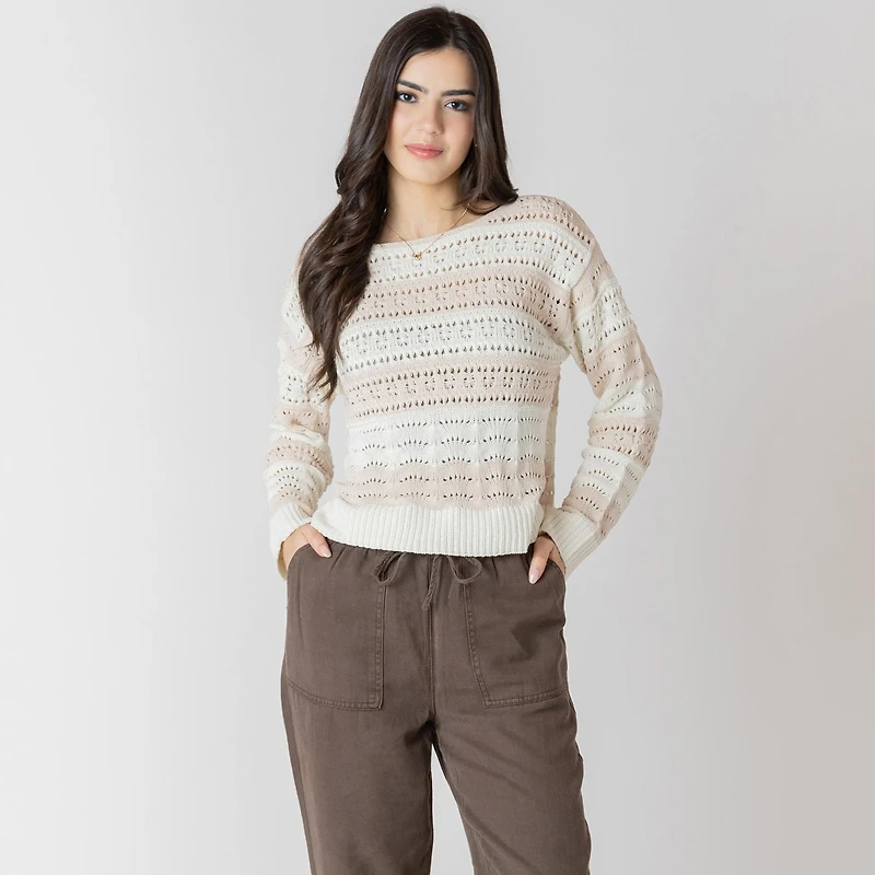 Devoted Loose fit long sleeve knitted sweater, Knit sweater