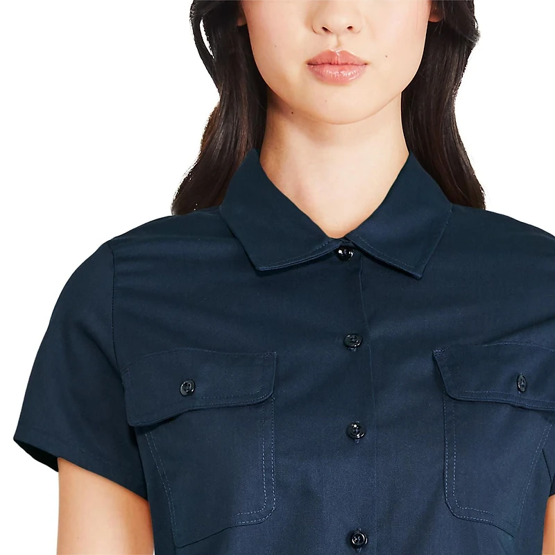 Chemise de travail à manches courtes Dickies pour femmes Tailles P-TTG