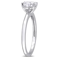 Bague de fiançailles solitaire de Miabella avec 1 CT PBT de moissanite de coupe ovale en argent sterling