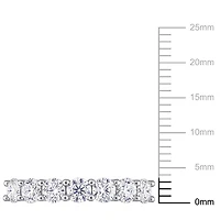 Miabella 1 Carat T.G.W. Moissanite Sterling Silver Semi-Eternity Band