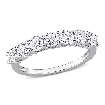 Miabella 1 Carat T.G.W. Moissanite Sterling Silver Semi-Eternity Band