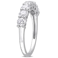 Miabella 1 Carat T.G.W. Moissanite Sterling Silver Semi-Eternity Band