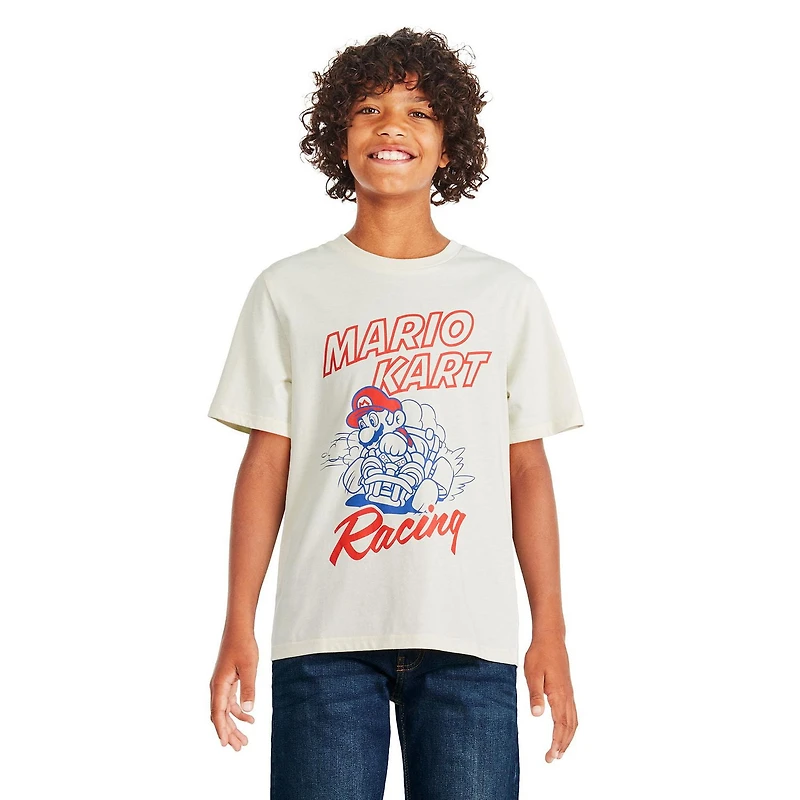 T-shirt Mario Kart Super pour garçons Tailles TP–TG