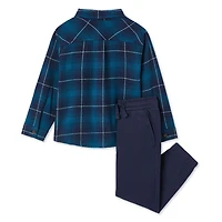 Ensemble 2 pièces avec chemise en flanelle George pour petits garçons Tailles 2T-5T