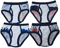 Spider Man Marvel Boys Spiderman 4 Pack Briefs, Sizes: 2T