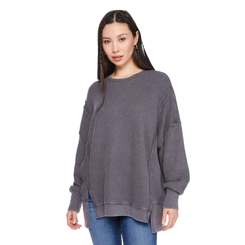 Wild Skye Women's Long Sleeve Waffle Top