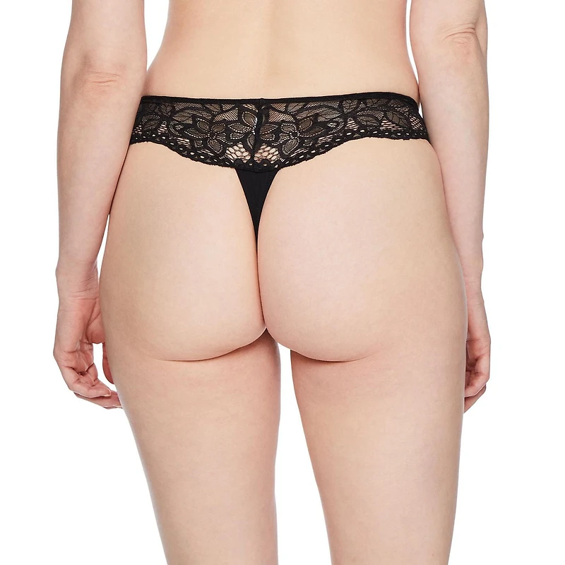 Lot de 2 tangas en dentelle George pour femmes Tailles P-TG