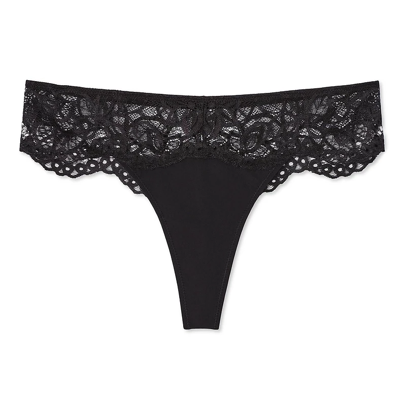 Lot de 2 tangas en dentelle George pour femmes Tailles P-TG
