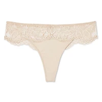 Lot de 2 tangas en dentelle George pour femmes Tailles P-TG