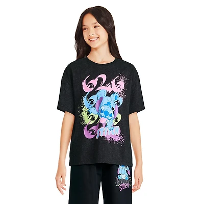 T-shirt délavé Stitch Disney pour filles