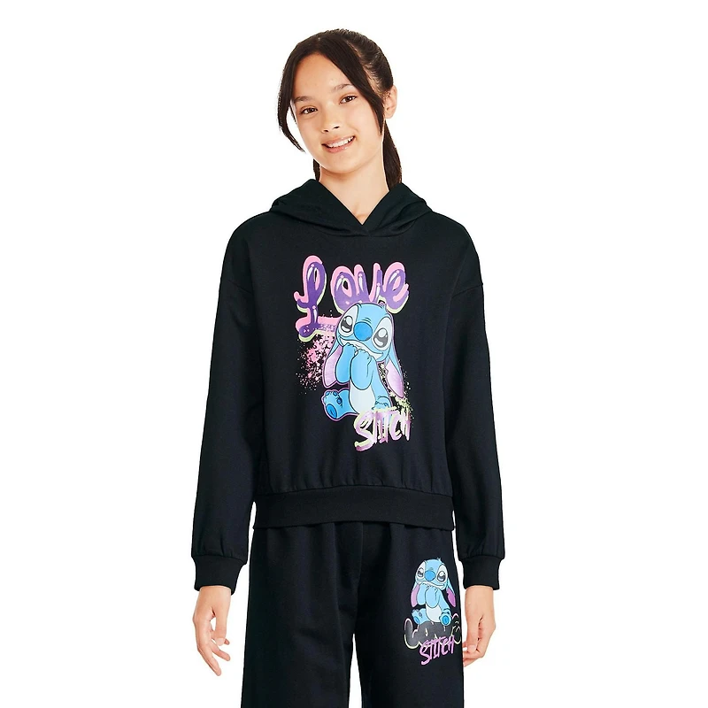 Haut à capuchon Stitch Disney pour filles Tailles TP–TG