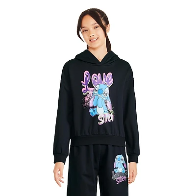 Haut à capuchon Stitch Disney pour filles Tailles TP–TG