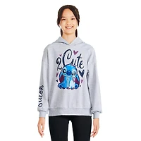 Tunique à capuchon Stitch Disney pour filles Tailles TP–TG