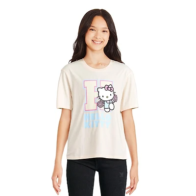 T-shirt à manches courtes Hello Kitty pour filles Tailles TP–TG